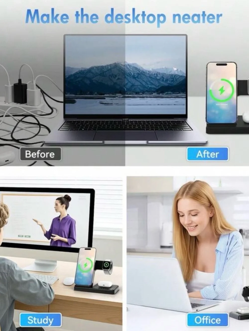 3-in-1 Wireless Charging magnetic